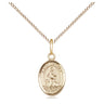 14kt Gold Filled St. Rachel patron saint medal necklace 1/2 x 1/4 inch pendant 18 inch chain Bliss