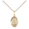 14kt gold filled Small St. Rebecca patron saint medal necklace 1/2 x 1/4 inch with 18 inch chain by Bliss