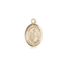 14kt solid gold small St. Aaron patron saint medal pendant 1/2 inch by 1/4 inch handcrafted by Bliss