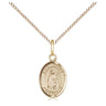 14kt Gold Filled Small St. Grace Medal Necklace 1/2 x 1/4 inches on 18 inch Curb Chain by Bliss