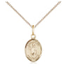 14kt gold filled small St. Austin Augustine patron saint medal necklace 1/2 inch pendant 18 inch chain Bliss
