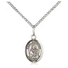 Sterling Silver St. Christian Demosthenes Medal Necklace 1/2 x 1/4 inch with 18 inch chain by Bliss