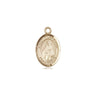 14kt Solid Gold St. Hildegard von Bingen Small Catholic Patron Saint Medal Pendant by Bliss