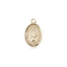 14kt Solid Gold St. John Baptist de La Salle Medal Pendant 1/2 x 1/4 Small USA Made by Bliss