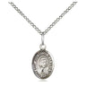 Small Sterling Silver St. John Baptist de La Salle Medal Necklace 1/2 x 1/4 inch 18 inch Chain by Bliss