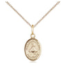 14kt Gold Filled Our Lady of San Juan Medal Necklace 1/2 x 1/4 inch with 18 inch chain by Bliss