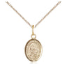14kt Gold Filled St. Bernard of Montjoux Small Patron Saint Medal Necklace 1/2 x 1/4 inch on 18 inch Chain by Bliss