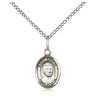 Small Sterling Silver St. Eugene de Mazenod Patron Saint Medal Necklace 1/2 x 1/4 inch with 18 inch Chain by Bliss USA