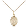 14kt Gold Filled St. Colette small patron saint medal necklace with 18 inch chain by Bliss Manufacturing