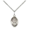 Sterling Silver St. Colette Patron Saint Medal Necklace 1/2 x 1/4 inch with 18 inch Chain by Bliss