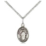 Sterling silver Our Lady of Africa pendant necklace, 1/2 inch medal with 18 inch chain, handcrafted by Bliss Manufacturing