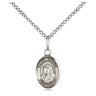 Sterling Silver St. Bruno Small Patron Saint Medal Necklace 1/2 x 1/4 inches on 18 inch Chain by Bliss