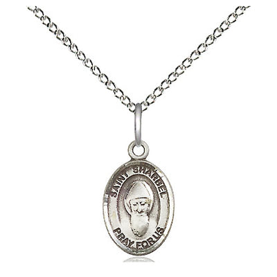 Sterling Silver Small St. Sharbel Patron Saint Medal Necklace | 1/2x1/4 | 18" Chain | Bliss