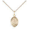 14kt Gold Filled St. Perpetua patron saint medal necklace small size 1/2 x 1/4 with 18 inch chain by Bliss