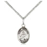 Small Sterling Silver St. Perpetua Patron Saint Medal Necklace 1/2x1/4 with 18 inch Chain by Bliss