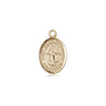 14kt Solid Gold St. Isidore the Farmer Small Patron Saint Medal Pendant 1/2 x 1/4 by Bliss USA