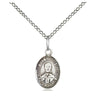 Small sterling silver Blessed Pier Giorgio Frassati medal necklace 1/2 x 1/4 inch with 18 inch chain by Bliss