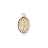 14kt Solid Gold Small St. Gabriel Possenti Medal Pendant 1/2 x 1/4 inches by Bliss Manufacturing