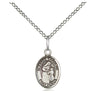 Sterling Silver Blessed Caroline Gerhardinger Medal Necklace 1/2 x 1/4 inch with 18 inch Chain by Bliss