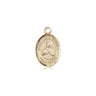 14kt solid gold St. John Vianney patron saint medal pendant, small 1/2 inch by 1/4 inch, handcrafted by Bliss