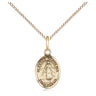 14kt Gold Filled Small Blessed Karolina Kozkowna Medal Necklace 1/2 x 1/4 with 18 inch Chain by Bliss