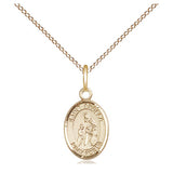Small 14kt Gold Filled St. Angela Merici Patron Saint Medal Necklace 1/2 x 1/4 with 18 Inch Chain by Bliss
