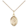 Small 14kt Gold Filled St. Angela Merici Patron Saint Medal Necklace 1/2 x 1/4 with 18 Inch Chain by Bliss