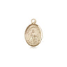 Small 14kt solid gold St. Deborah patron saint medal pendant handcrafted by Bliss Manufacturing