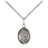 Small sterling silver St. Deborah patron saint medal necklace with 18 inch chain by Bliss Manufacturing