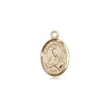 14kt solid gold Mater Dolorosa Our Lady of Sorrows medal pendant 1/2 x 1/4 inch handcrafted by Bliss Manufacturing