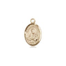 14kt solid gold Mater Dolorosa Our Lady of Sorrows medal pendant 1/2 x 1/4 inch handcrafted by Bliss Manufacturing