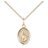 14kt Gold Filled Our Lady of Consolation Medal Necklace small half inch pendant 18 inch chain Bliss