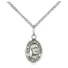 Small Sterling Silver Blessed Teresa of Calcutta Patron Saint Medal Necklace 1/2x1/4 inch on 18 inch Chain by Bliss