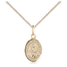 Small 14kt Gold Filled St. Lidwina of Schiedam Patron Saint Medal Necklace 1/2 x 1/4 inch with 18 inch Chain by Bliss
