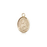 14kt solid gold Our Lady of Prompt Succor medal pendant 1/2 x 1/4 inch handcrafted by Bliss Manufacturing USA