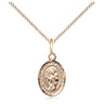 14kt Gold Filled St. Joseph of Arimathea patron saint medal necklace, 1/2 x 1/4 inch pendant, 18 inch chain, Bliss Manufacturing USA