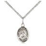 Sterling Silver St. Bede the Venerable Patron Saint Medal Necklace 1/2 x 1/4 with 18 Inch Chain Handcrafted by Bliss
