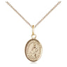 14kt Gold Filled St. Thomas of Villanova Small Medal Necklace 1/2 x 1/4 inches with 18 inch Chain by Bliss