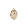 14kt Solid Gold St. Thomas of Villanova Patron Saint Medal Pendant 1/2 x 1/4 inch Handcrafted by Bliss
