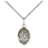 Sterling Silver St. Thomas of Villanova Small Medal Necklace 1/2 x 1/4 inches with 18 inch Chain by Bliss