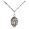 Sterling Silver Our Lady of Victory Medal Necklace 1/2 x 1/4 inch with 18 inch chain by Bliss