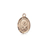 14kt solid gold St. Meinrad of Einsiedeln patron saint medal pendant by Bliss Manufacturing