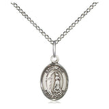Sterling silver St. Zoe of Rome patron saint medal necklace 1/2 x 1/4 inch with 18 inch chain by Bliss