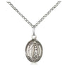 Sterling silver St. Zoe of Rome patron saint medal necklace 1/2 x 1/4 inch with 18 inch chain by Bliss