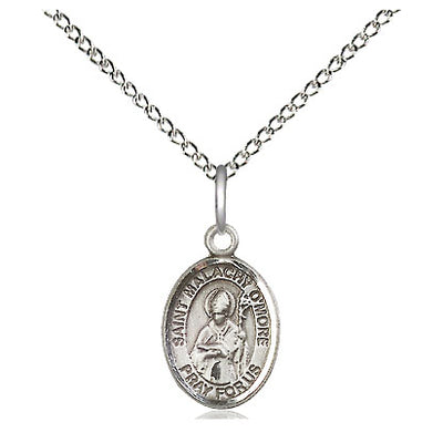 Sterling Silver Small St. Malachy O'More Medal Necklace | 1/2" x 1/4" | 18" Chain | USA Made by Bliss
