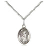 Sterling silver St. Christina the Astonishing medal necklace with 18 inch curb chain, handcrafted in USA by Bliss