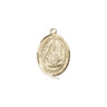 14kt Solid Gold St. Edburga of Winchester small patron saint medal pendant by Bliss Manufacturing