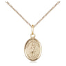 Gold Filled St. Cornelius patron saint medal necklace with 18 inch chain by Bliss Manufacturing