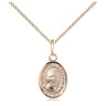 14kt gold filled St. Hannibal patron saint medal necklace, 1/2 x 1/4 inch, 18 inch chain, handcrafted by Bliss
