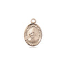 14kt solid gold St. Arnold Janssen patron saint medal pendant, 1/2 x 1/4 inch, handmade in USA by Bliss Manufacturing